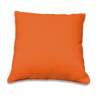 Pair of Decorative Outdoor Throw Pillows Square 16 x 16 Tangerine