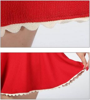 8 Color Sexy Girls Women's Skirts A Line Solid Mini Skirts Pleated Lace Trim New