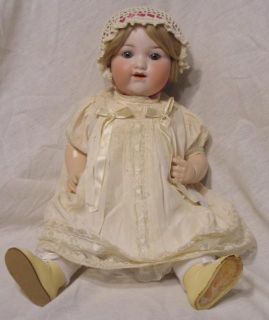 Antique 21" Baby Doll Armand Marseille 990 Bisque Sleep Blue Eyes German