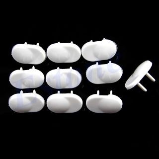 10pcs Electric Outlet 2 or 3 Plug White Cover Baby Children Kids Covers Safety