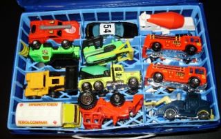 Hot Wheels Lot of 24 Hot Wheels with Carrying Case 1970s 1980s 1990s Vintage