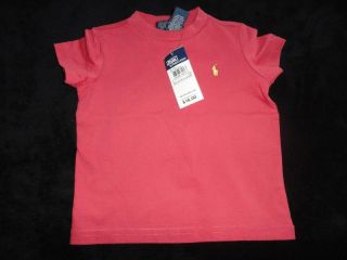 Polo Ralph Lauren Baby Toddler Boy Boys Reddish Tee Shirt T Shirt 12M