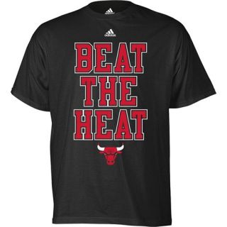 Chicago Bulls Beat The Heat Black Adidas T Shirt Sz Large