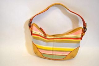 Coach Soho Small Hobo Bag Multi Colored Striped Purse 4437