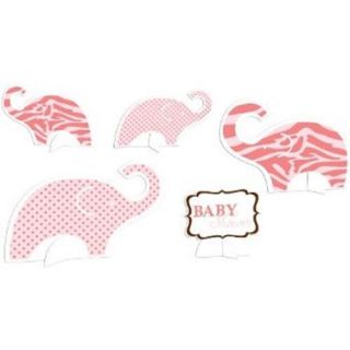Wild Pink Safari Elephant Table Centerpieces 5 Ct Baby Girl Shower Party Supply