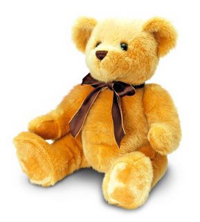 Keel Toys 25cm Brown Wallace Teddy Bear Black Ribbon Soft Plush Cuddly Toy