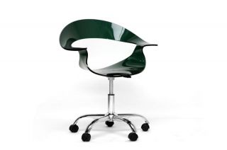 Acrylic Rolling Adjustable Dark Gray Green Modern Ghost Swivel Office Desk Chair