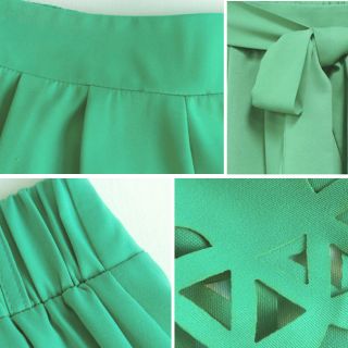 New Hot Women Girl Show Thin Shorts Elastic Lace Pants Short Skirt Belt 3041 O