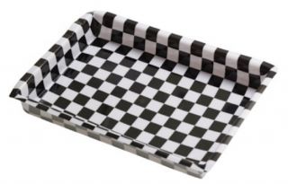 Checkered Flag Plastic Tray Race Car Themed Birthday Party Supplies