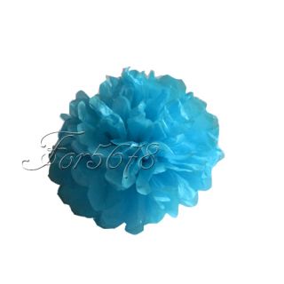 5 x 8" Turquoise Tissue Paper Pom Poms Wedding Birthday Party Home Favors 20cm