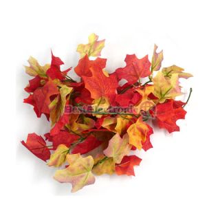 10 Fall Maple Leaf Silk Garland Wedding Home Decoration