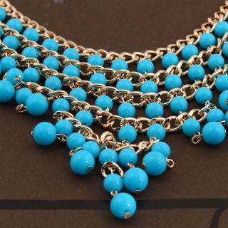 Hot Fashion Women Bubble Bib Statement Necklace Chain Wedding Party 12 Colors