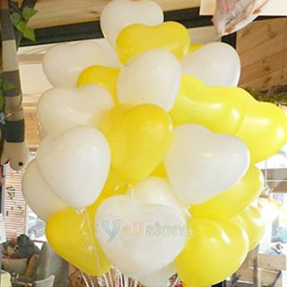 New 50pcs 10" Heart Shaped Latex Balloons Wedding Party Birthday Decor 8 Colors