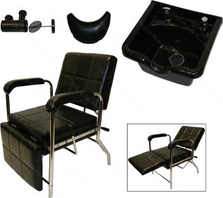 ABS Plastic Shampoo Bowl Sink Shampoo Chair Leg Rest Barber Spa Salon Equipment