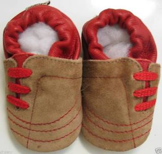 Shoo Shoos Soft Leather Baby Shoes Sand Sidelace 0 6M
