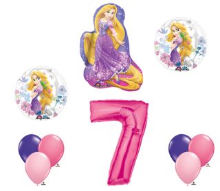 Rapunzel Tangled 7 7th Seventh Happy Birthday Balloon Party Set Disney Princess