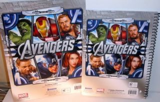 Marvel Avengers School Supplies 1 Notebook 1 Folder Iron Man Capt America Hulk