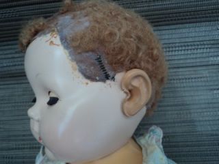 Vtg Effanbee DY Dee Baby USA England France Germany Vinyl Doll w Red Curly Hair
