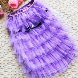 3 Color Luxury Cat Dog Clothes Party Wedding Princess Layer Skirt Dress XS s M L