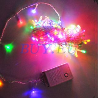 Colorful 100 LED Fairy Light String for Christmas Tree Wedding Party 110V 120V