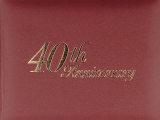 40th Wedding Anniversary Ruby Red Guest Book Guestbook 1000 Names