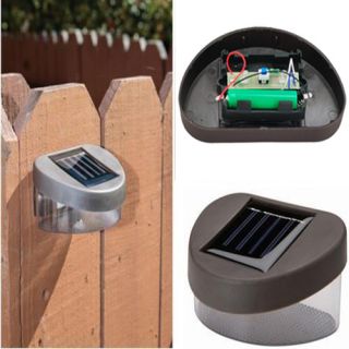 Outdoor Garden Path Wall Solar Powered Power Fence Light Lamp LED Christmas