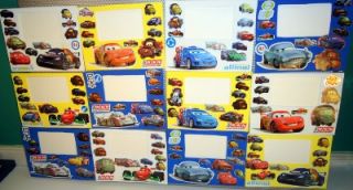 12 Disney Pixar Cars 2 Blue White Yellow Magnetic Photo Frames Party Favors New