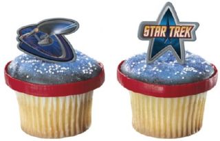 Star Trek Cupcake Rings Party Favors USS Enterprise
