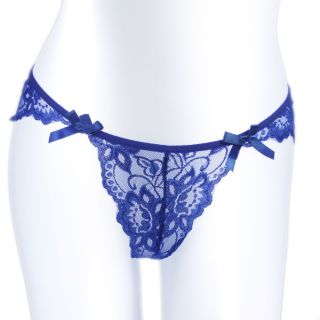 New Blue Sexy Lingerie Thong Women T Back G String Underwear Panties Cheeky