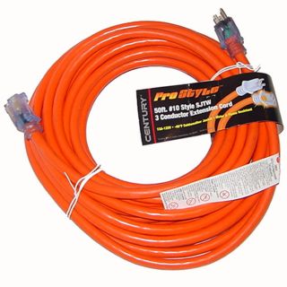 50 ft 10 Gauge Industrial Electric Extension Power Cord Electrical Cable Orange