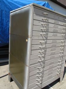15 Drawer File Engineering Blue Print Large Storage Cabinet