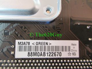 Asus M3A78 Rev 1 00 Green Socket AM2 Motherboard AMD Athlon 64 X2 5200 2 7GHz