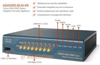 New SEALED ASA5505 Bun K9 Cisco ASA 5505 Firewall
