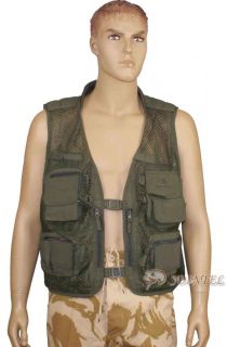 US UK Military Force Army Camo Combat Men Hunting Fishing Hunting Vest Olive