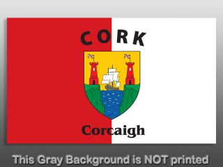 Cork Flag Sticker Decal Ireland County Corcaigh Irish