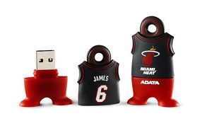 ADATA NBA 4GB USB 2 0 Flash Memory Pen Drive Miami Heat Lebron James 6