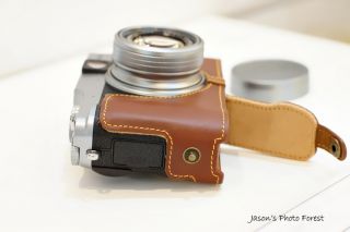 Handmade Genuine Real Leather Half Camera Case Bag Cover for Fuji x20 Fuji X10