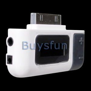 White FM Radio Transmitter Remote Control Car Charger for Apple iPhone 3G 3GS
