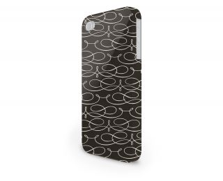Black and Cream Swirls Hard Cover Case for iPhone Android 65 Other Phones