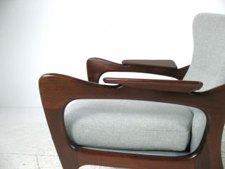 Adrian Pearsall Pair 2 Mid Century Modern Walnut Lounge Chair Danish Eames Era
