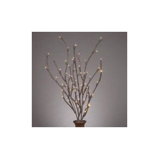 Everlasting Glow LED 39 Lighted Branch Electric Wrapped White Brown