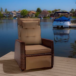 Outdoor Patio Furniture Wicker Rocking Recliner Chair