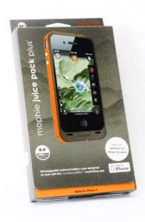 Mophie Juice Pack Plus Outdoor Edition Rechargeable iPhone 4 4S Battery Case New