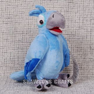 Rio Plush Stuffed Toy Birds 8 5" Blu Jewel Macaw Set