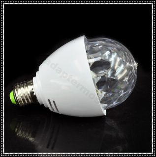 E27 3W LED Stage Lights RGB Crystal Magic Ball Rotating Lamp for Disco DJ Party