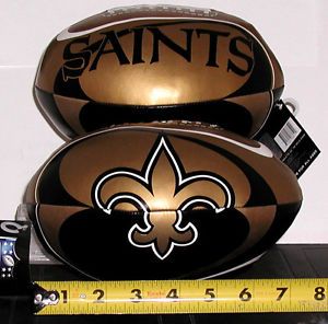 NFL New Orleans Saints Vinyl Soft Squeeze Football Toy Plush Softee Kid Ball 8"
