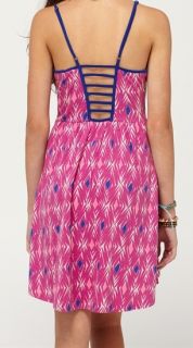 Roxy Dear Delight Sun Dress Women Fuchsia Print Sizes s M L