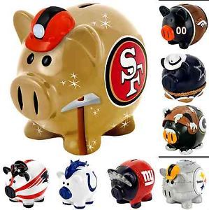 NFL Football Large Thematic Reesin Piggy Bank Kids Children Toy Most Teams