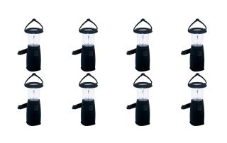 Case Lot Set of 8 Solar Powered Hand Crank LED Hanging Outdoor Camping Lanterns