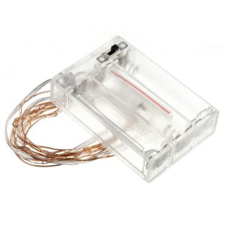 Fashion New Red 2M 20 LED Battery Operated Copper Wire String Fairy Lamp Lights